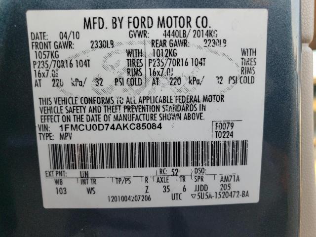 Photo 12 VIN: 1FMCU0D74AKC85084 - FORD ESCAPE 