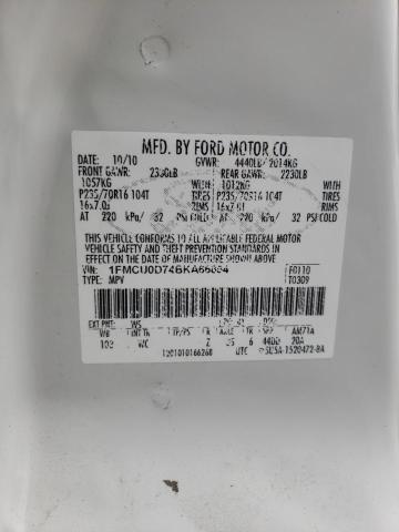 Photo 9 VIN: 1FMCU0D74BKA66854 - FORD ESCAPE XLT 