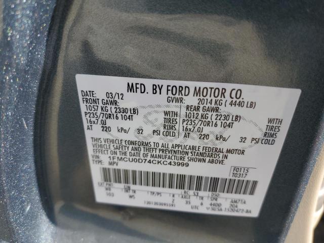 Photo 13 VIN: 1FMCU0D74CKC43999 - FORD ESCAPE 