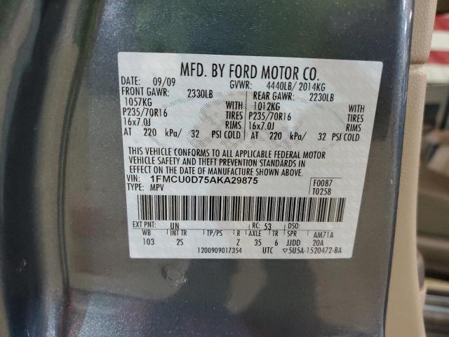 Photo 11 VIN: 1FMCU0D75AKA29875 - FORD ESCAPE XLT 