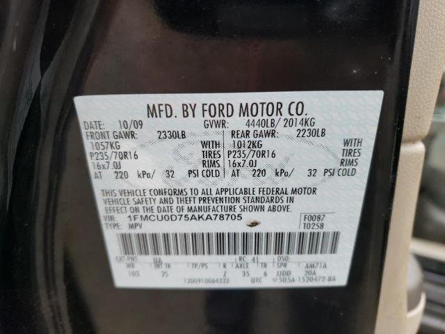 Photo 12 VIN: 1FMCU0D75AKA78705 - FORD ESCAPE XLT 