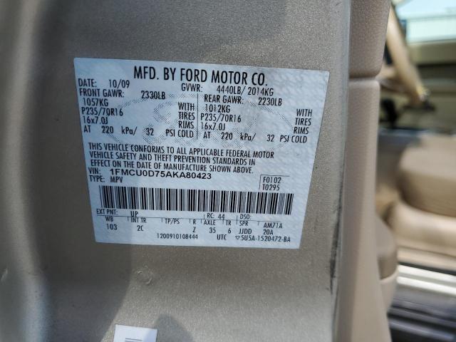 Photo 12 VIN: 1FMCU0D75AKA80423 - FORD ESCAPE XLT 