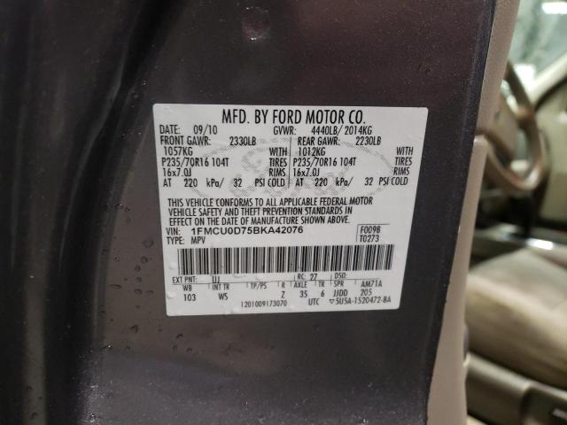 Photo 12 VIN: 1FMCU0D75BKA42076 - FORD ESCAPE XLT 