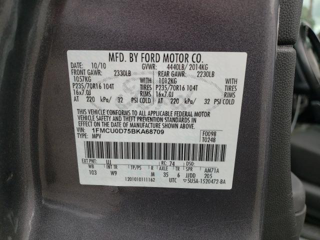 Photo 9 VIN: 1FMCU0D75BKA68709 - FORD ESCAPE XLT 