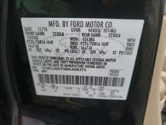 Photo 9 VIN: 1FMCU0D75BKA98373 - FORD ESCAPE XLT 