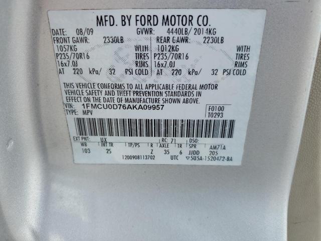 Photo 12 VIN: 1FMCU0D76AKA09957 - FORD ESCAPE 