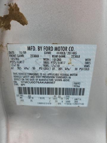 Photo 11 VIN: 1FMCU0D76AKA86957 - FORD ESCAPE 