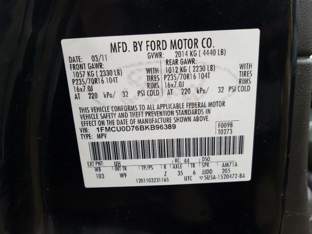 Photo 9 VIN: 1FMCU0D76BKB96389 - FORD ESCAPE XLT 