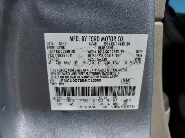 Photo 12 VIN: 1FMCU0D76BKC23560 - FORD ESCAPE 