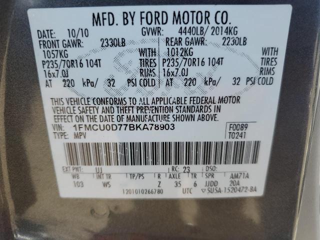 Photo 12 VIN: 1FMCU0D77BKA78903 - FORD ESCAPE XLT 