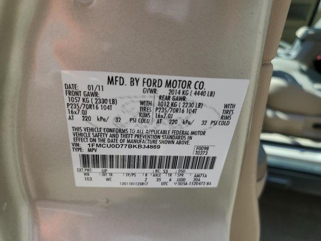 Photo 9 VIN: 1FMCU0D77BKB34869 - FORD ESCAPE XLT 