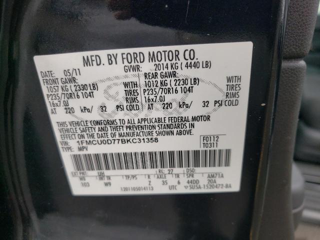 Photo 11 VIN: 1FMCU0D77BKC31358 - FORD ESCAPE XLT 