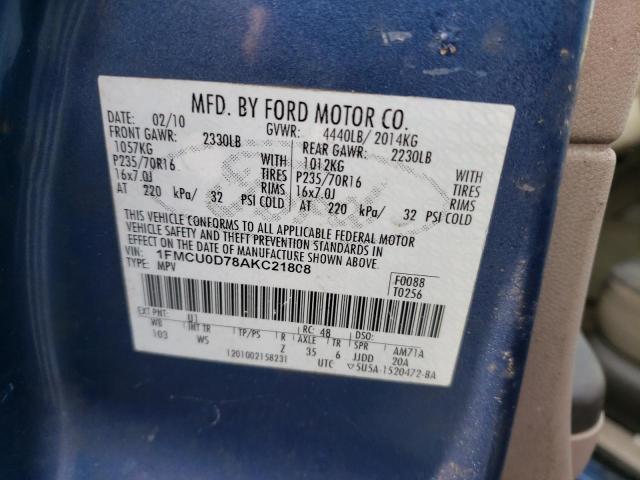 Photo 9 VIN: 1FMCU0D78AKC21808 - FORD ESCAPE XLT 