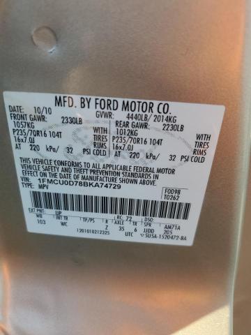 Photo 12 VIN: 1FMCU0D78BKA74729 - FORD ESCAPE XLT 