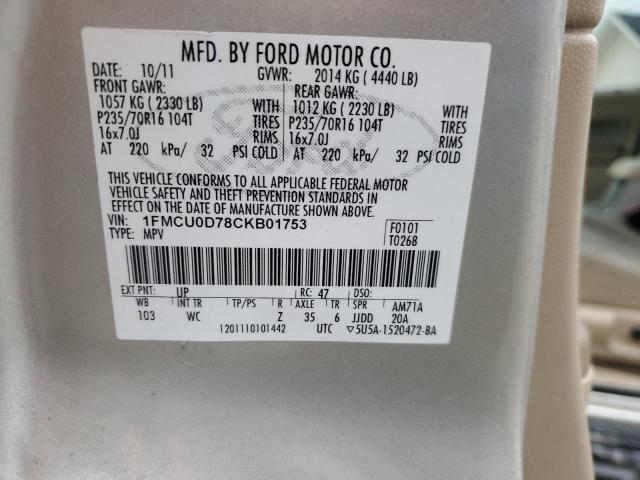 Photo 11 VIN: 1FMCU0D78CKB01753 - FORD ESCAPE 