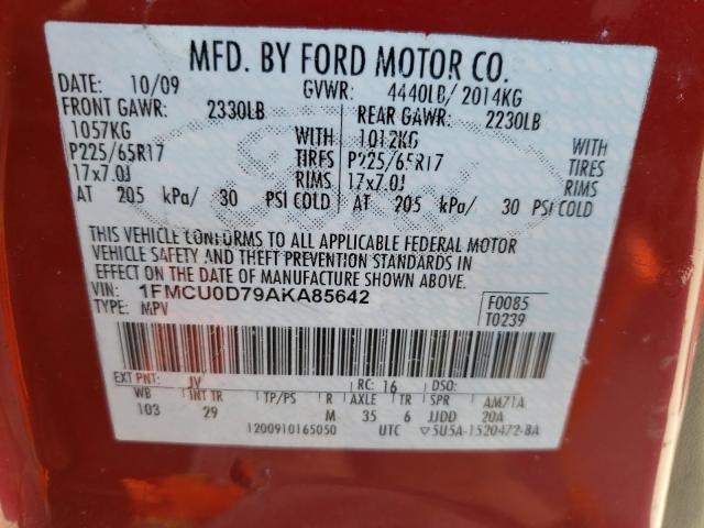 Photo 9 VIN: 1FMCU0D79AKA85642 - FORD ESCAPE HYB 