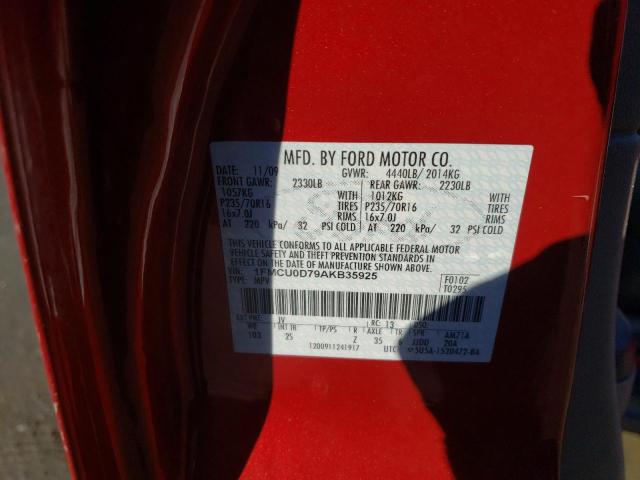 Photo 9 VIN: 1FMCU0D79AKB35925 - FORD ESCAPE XLT 