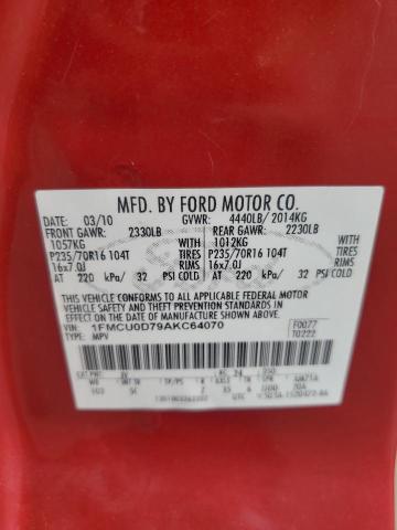 Photo 12 VIN: 1FMCU0D79AKC64070 - FORD ESCAPE 