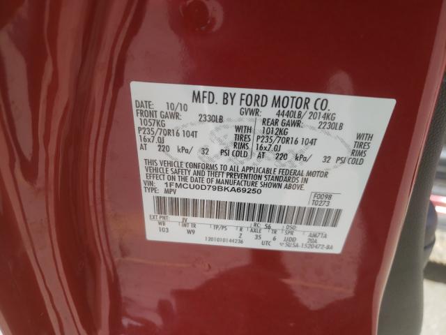 Photo 9 VIN: 1FMCU0D79BKA69250 - FORD ESCAPE XLT 