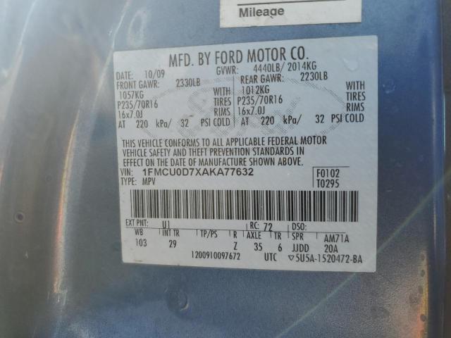 Photo 12 VIN: 1FMCU0D7XAKA77632 - FORD ESCAPE XLT 