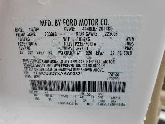 Photo 12 VIN: 1FMCU0D7XAKA93331 - FORD ESCAPE 