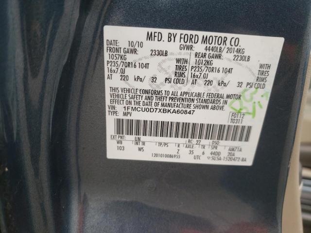 Photo 9 VIN: 1FMCU0D7XBKA60847 - FORD ESCAPE XLT 