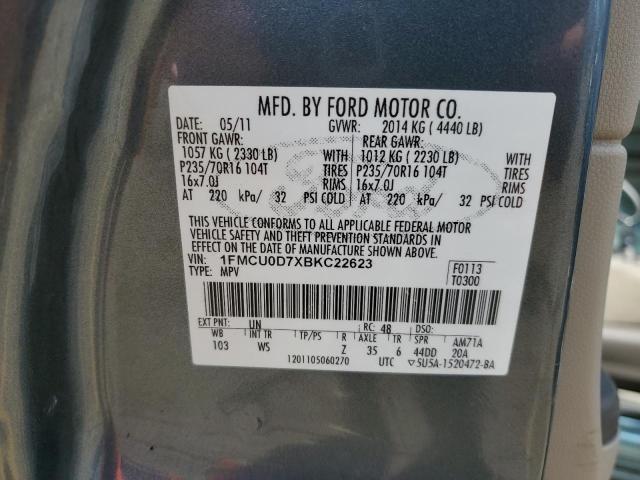 Photo 11 VIN: 1FMCU0D7XBKC22623 - FORD ESCAPE 