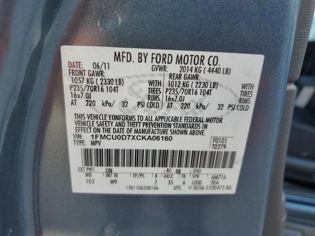 Photo 12 VIN: 1FMCU0D7XCKA06160 - FORD ESCAPE XLT 