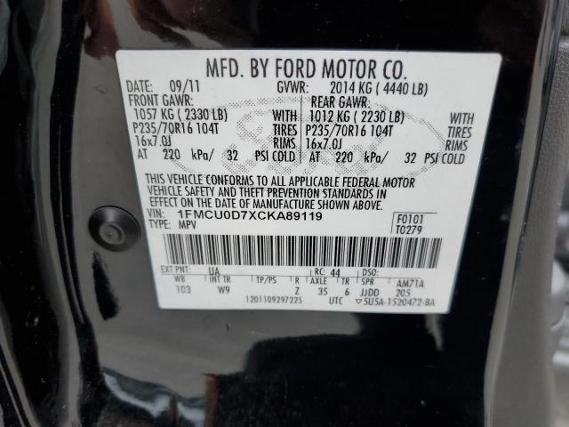 Photo 11 VIN: 1FMCU0D7XCKA89119 - FORD ESCAPE XLT 