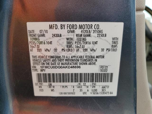 Photo 11 VIN: 1FMCU0DG0AKD48696 - FORD ESCAPE 