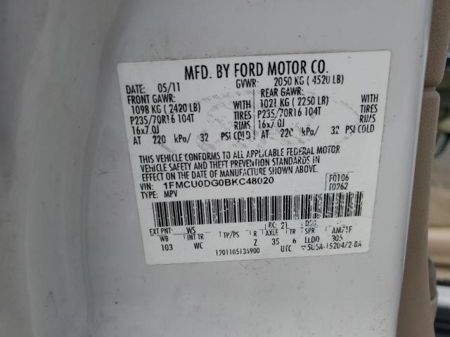 Photo 11 VIN: 1FMCU0DG0BKC48020 - FORD ESCAPE XLT 