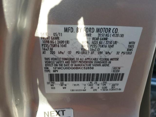 Photo 11 VIN: 1FMCU0DG0BKC52858 - FORD ESCAPE XLT 