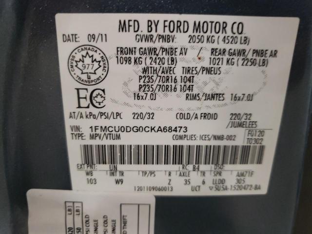 Photo 12 VIN: 1FMCU0DG0CKA68473 - FORD ESCAPE XLT 