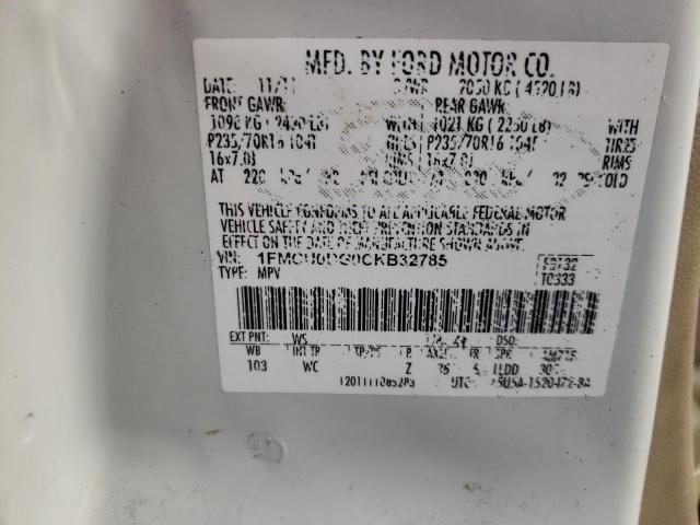 Photo 9 VIN: 1FMCU0DG0CKB32785 - FORD ESCAPE XLT 