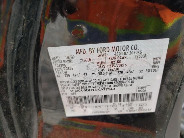 Photo 9 VIN: 1FMCU0DG1AKA77549 - FORD ESCAPE XLT 