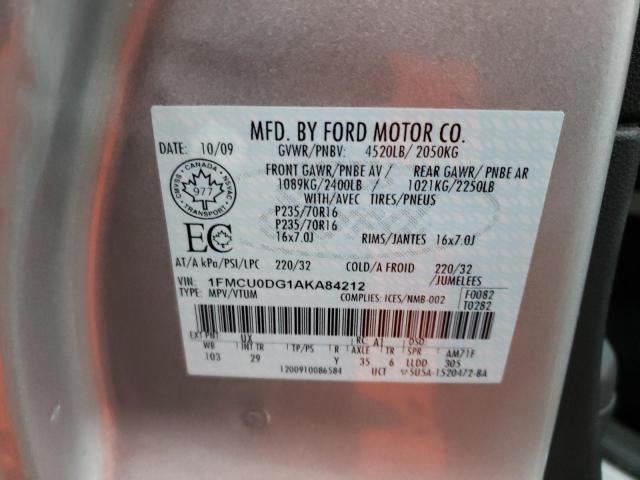 Photo 9 VIN: 1FMCU0DG1AKA84212 - FORD ESCAPE XLT 