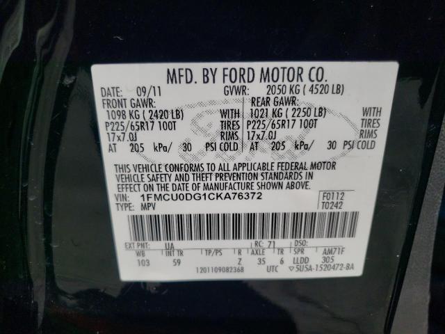 Photo 13 VIN: 1FMCU0DG1CKA76372 - FORD ESCAPE 