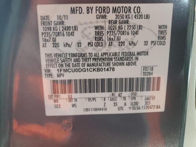 Photo 12 VIN: 1FMCU0DG1CKB01478 - FORD ESCAPE 