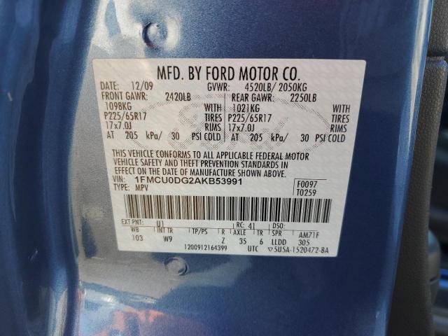 Photo 11 VIN: 1FMCU0DG2AKB53991 - FORD ESCAPE XLT 
