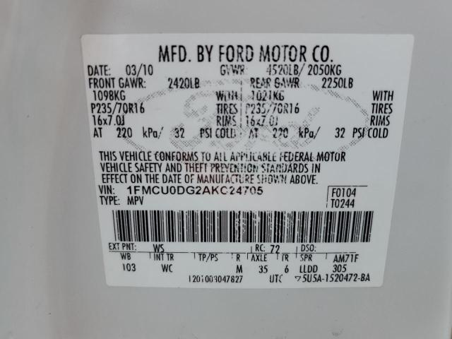 Photo 12 VIN: 1FMCU0DG2AKC24705 - FORD ESCAPE 