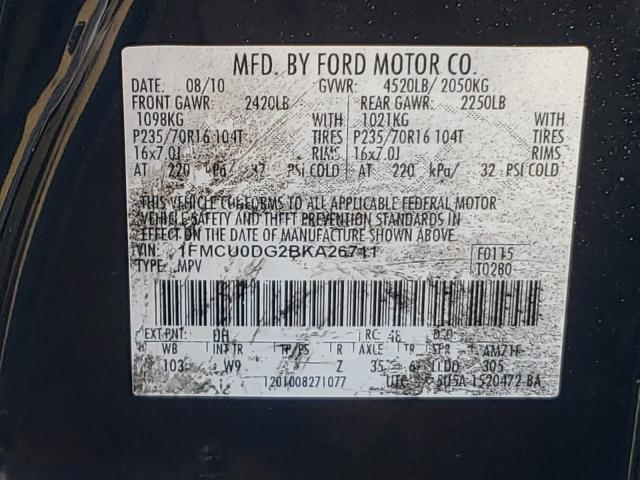 Photo 9 VIN: 1FMCU0DG2BKA26711 - FORD ESCAPE XLT 