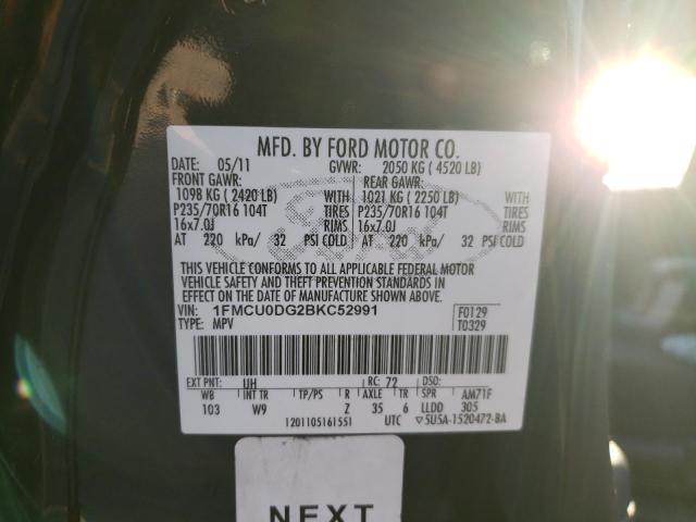 Photo 9 VIN: 1FMCU0DG2BKC52991 - FORD ESCAPE XLT 