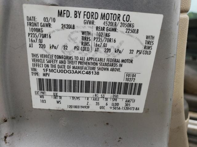 Photo 11 VIN: 1FMCU0DG3AKC48138 - FORD ESCAPE 