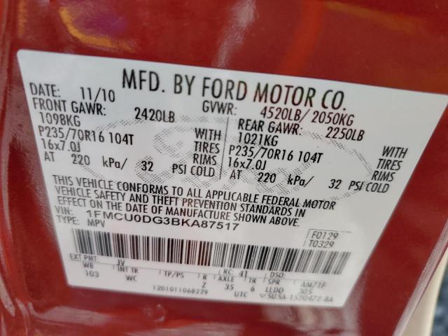 Photo 12 VIN: 1FMCU0DG3BKA87517 - FORD ESCAPE 