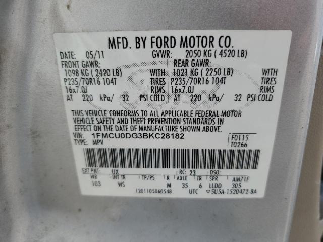 Photo 12 VIN: 1FMCU0DG3BKC28182 - FORD ESCAPE XLT 