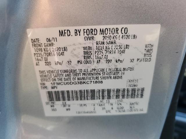 Photo 12 VIN: 1FMCU0DG3BKC71808 - FORD ESCAPE XLT 