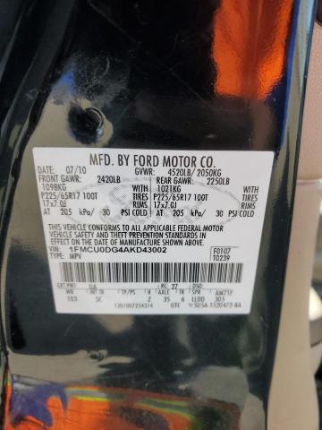 Photo 12 VIN: 1FMCU0DG4AKD43002 - FORD ESCAPE XLT 