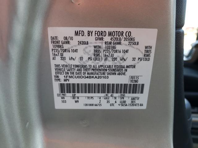 Photo 9 VIN: 1FMCU0DG4BKA20103 - FORD ESCAPE XLT 