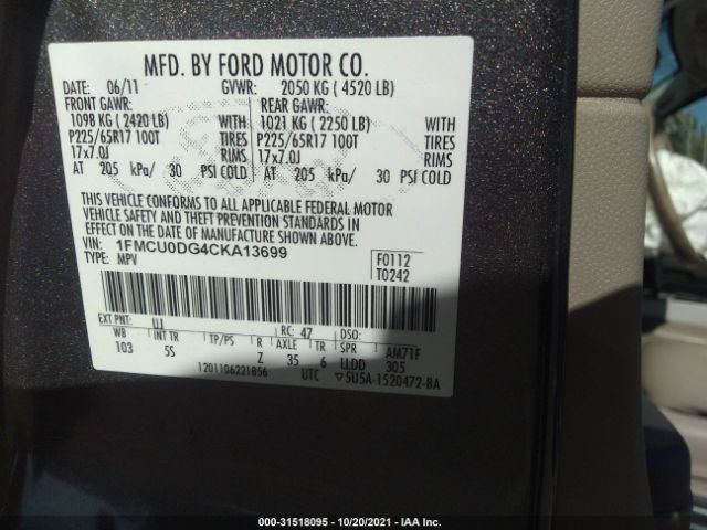 Photo 8 VIN: 1FMCU0DG4CKA13699 - FORD ESCAPE 