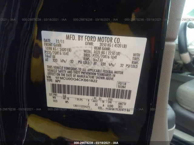 Photo 8 VIN: 1FMCU0DG4CKB61822 - FORD ESCAPE 